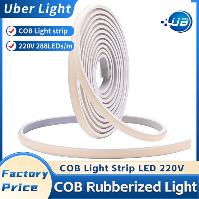 Cob High Voltage 220v Light Strip Silicone 